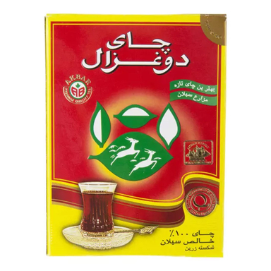 چای شکسته دو غزال مدل ساده وزن 100 گرم