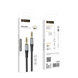کابل دیتا صوتی AUX Jack 3.5mm نکسا مدل LX3 طول 1 متر