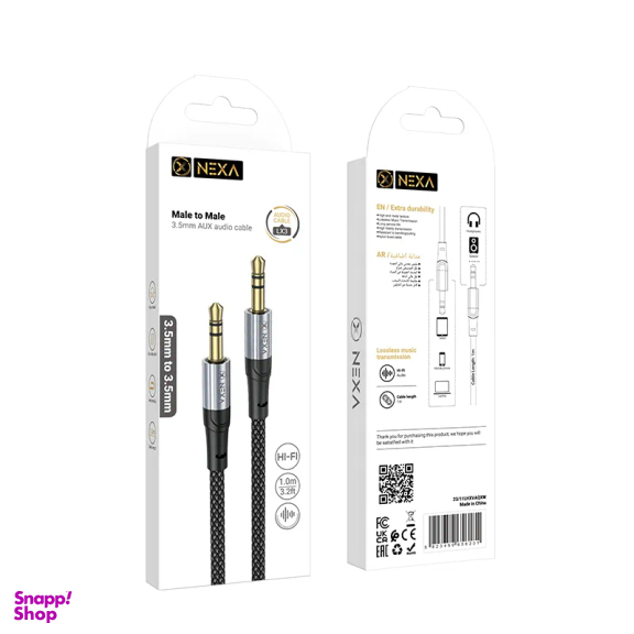 کابل دیتا صوتی AUX Jack 3.5mm نکسا مدل LX3 طول 1 متر