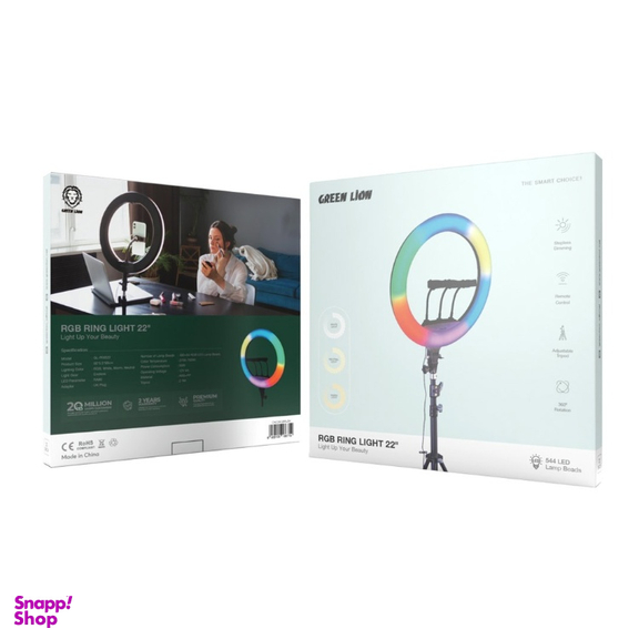 رینگ لایت گرین لاین مدل RGB Ring Light 22