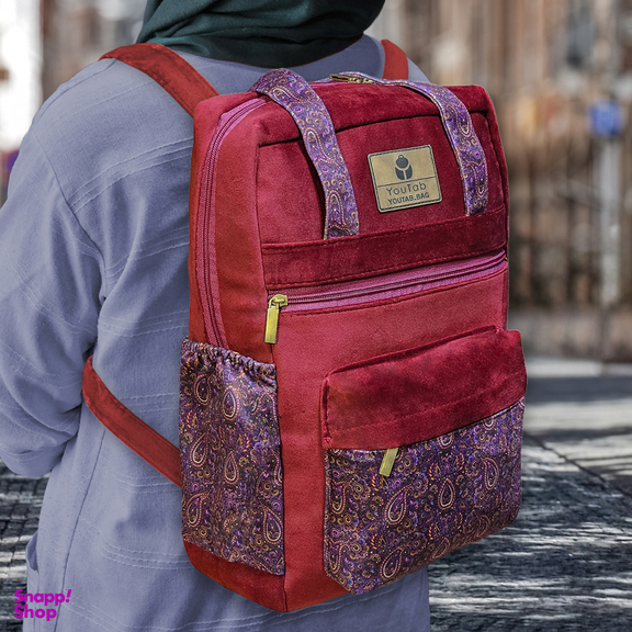 کوله پشتی زنانه یوتاب مدل مخمل SE-08