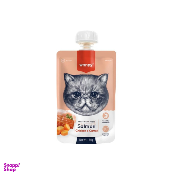 پودینگ گربه ونپی مدل salmon, chicken and carrots وزن 90 گرم