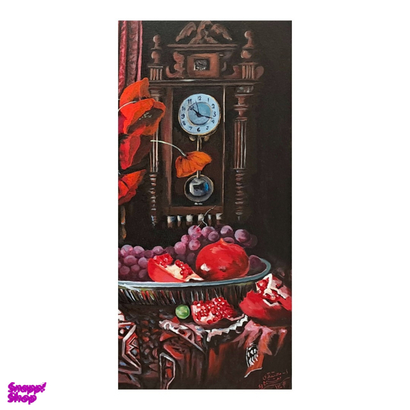 تابلو نقاشی رنگ روغن طرح گل شقایق