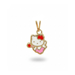 آویز گردنبند طلا 18 دخترانه عیار مدل کیتی کد 1205