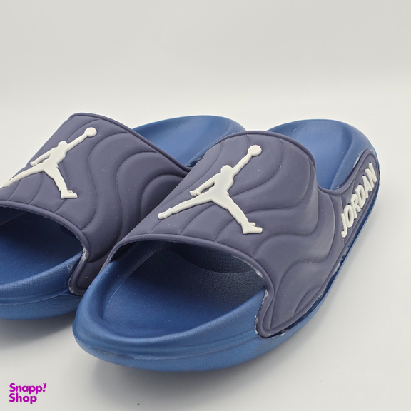 دمپایی مردانه زیتون مدل جردن کد 7382 رنگ آبی تیره