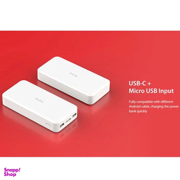 پاوربانک شیائومی مدل Redmi PB200LZM ظرفیت 20000 میلی آمپر ساعت
