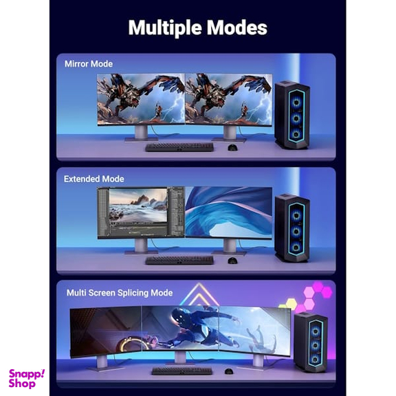 کابل DisplayPort 1.4 Male یوگرین مدل DP114 کد 80393 طول 3 متر