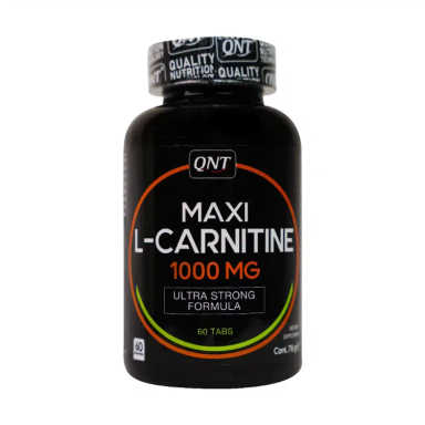 قرص مکمل ورزشی ماکسی ال کارنیتین 1000 میلی گرم کیو ان تی بسته 60 عددی