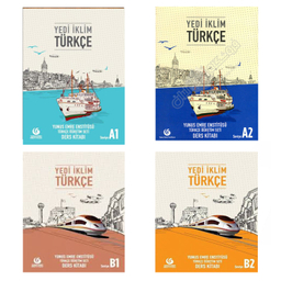 کتاب های آموزش ترکی استانبولی Yedi İklim A1 , A2 , B1 , B2 , CD اثر جمعی از نویسندگان انتشارات شیلر مجموعه 4 جلدی