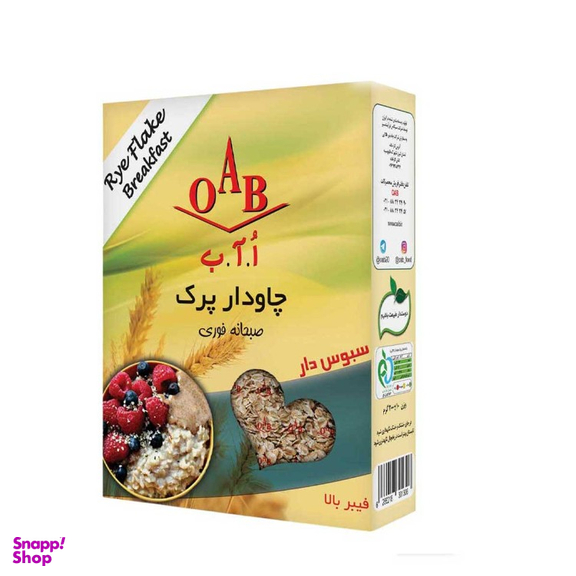 صبحانه فوری سبوس دار چاودار پرک ا آ ب وزن 200 گرم