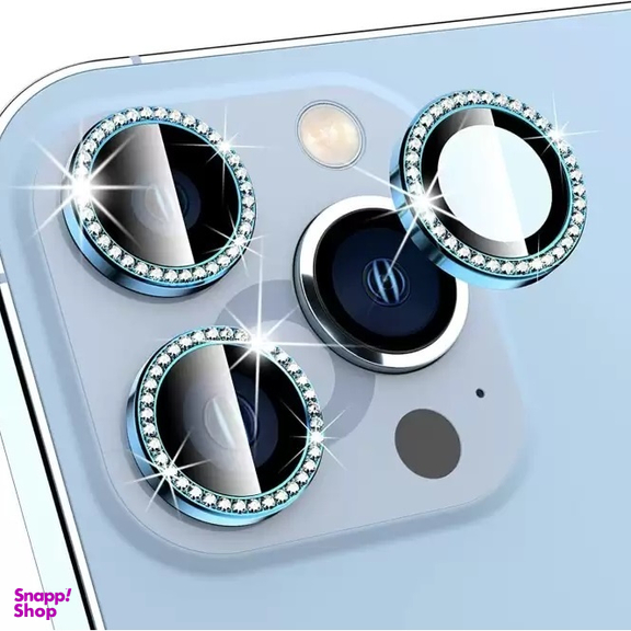 محافظ لنز دوربین گوشی موبایل نگین دار مدل 131 رینگی iPhone 13