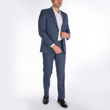 ست کت و شلوار مردانه آیکت مدل سوزنی کد 24 رنگ آبی