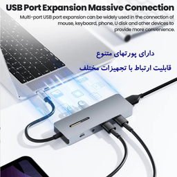 هاب 7 پورت USB-C توکی مدل TQ-HUB01A7