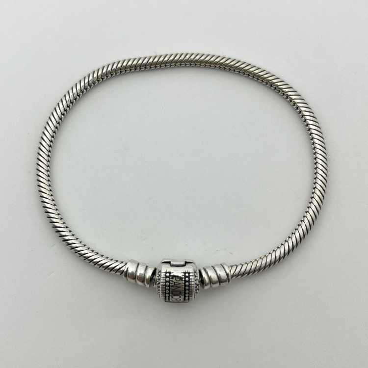 دستبند نقره زنانه پاندورا مدل Barrel Clasp کد 5928