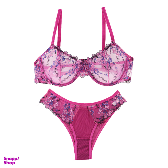 ست سوتین و شورت زنانه نوشه پوش کد 88932 رنگ بنفش