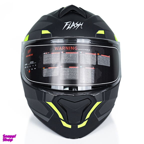 کلاه کاسکت بلوتوث دار فلش مدل 935sv black/neon yellow