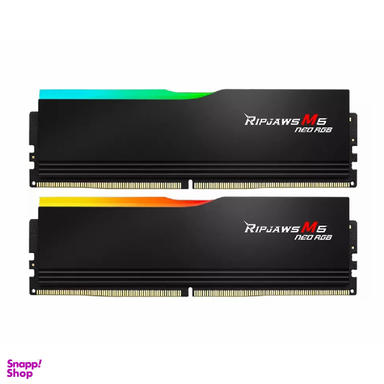 رم دسکتاپ جی اسکیل مدل RIPJAWS M5 NEO RGB DDR5 Dual-Channel 6000MHz CL36 ظرفیت 16 گیگابایت بسته 2 عددی