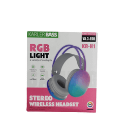 هدفون بلوتوثی کارلر بیس مدل RGB Light KR-H1