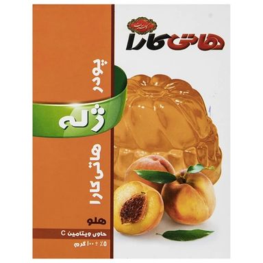 پودر ژله هلو هاتی کارا وزن 100 گرم
