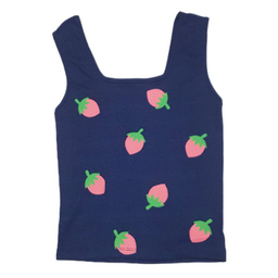 تاپ زنانه مدل توت فرنگی کد 400 رنگ سرمه ای