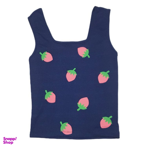 تاپ زنانه مدل توت فرنگی کد 400 رنگ سرمه ای