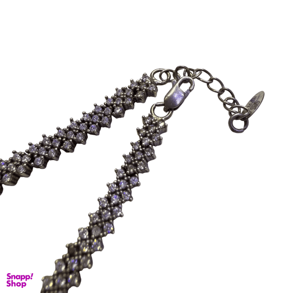دستبند نقره 925 عیار زنانه طرح لوزی کد roj1399