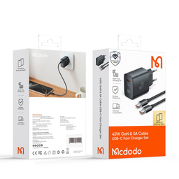 شارژر دیواری 45 وات مک دودو مدل CH-508 به همراه کابل Type-C
