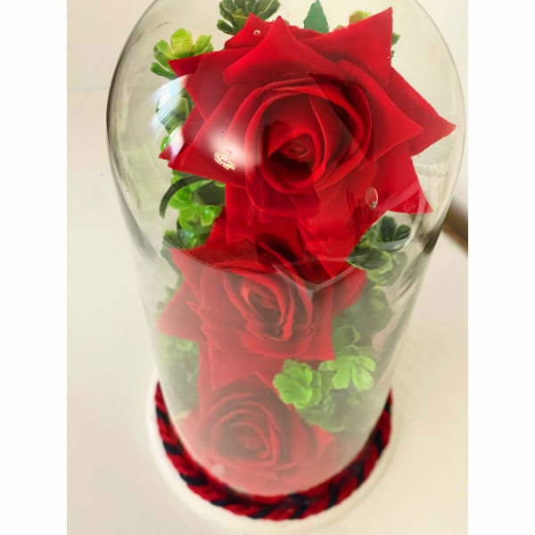 حباب گل رز مصنوعی مدل مخملی کد 29