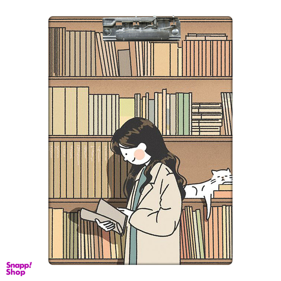 تخته شاسی بامبیلیپ طرح گربه و کتابخانه کد 1740711 سایز A4