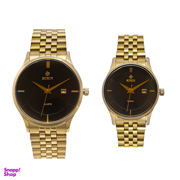 ست ساعت مچی عقربه ای زنانه و مردانه سورین مدل GL1015B-SG02B