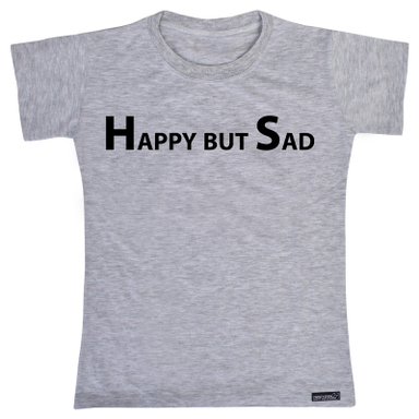 تی شرت آستین کوتاه پسرانه 27 مدل Happy But Sad کد MH 975