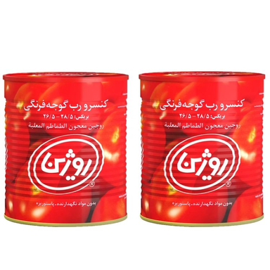 رب گوجه فرنگی روژین وزن 800 گرم بسته ۲ عددی