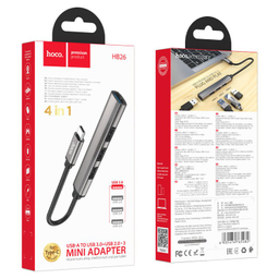 USB هاب 4 پورت Type-C هوکو مدل HB26 4in1