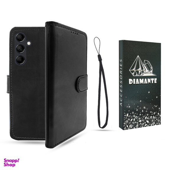 کیف کلاسوری دیامانته مدل Kiif_Bk مناسب گوشی موبایل سامسونگ Galaxy A16 به همراه بند آویز