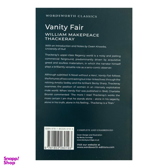 کتاب Vanity Fair اثر William Makepeace Thackeray انتشارات وردز ورث ادیشن