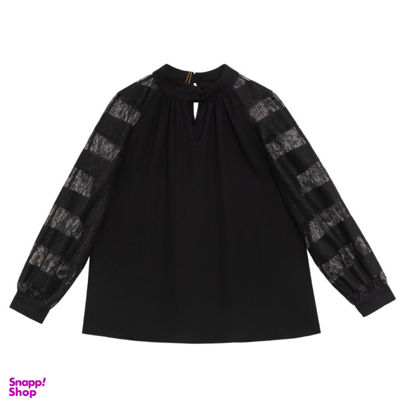 بلوز زنانه برنس مدل آرامش رنگ مشکی