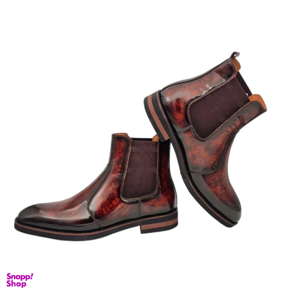 بوت مردانه چرم ریباری مدل X1 رنگ قهوه ای عسلی