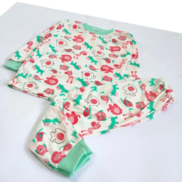 ست تیشرت آستین بلند و شلوار نوزادی مدل حیوانات کد 4145 رنگ سفید