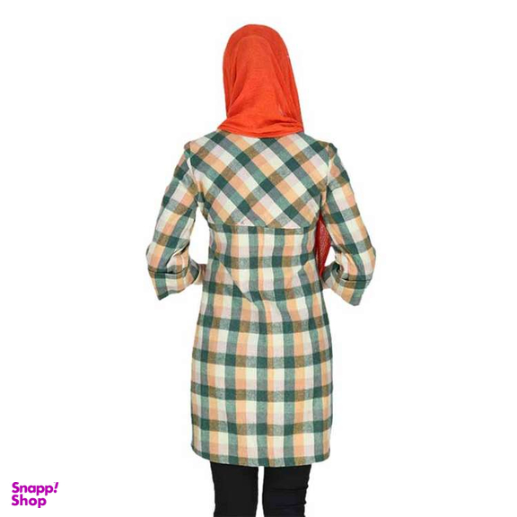 پالتو پاییزه زنانه تیدا کد 4309001003284 رنگ سبز نارنجی