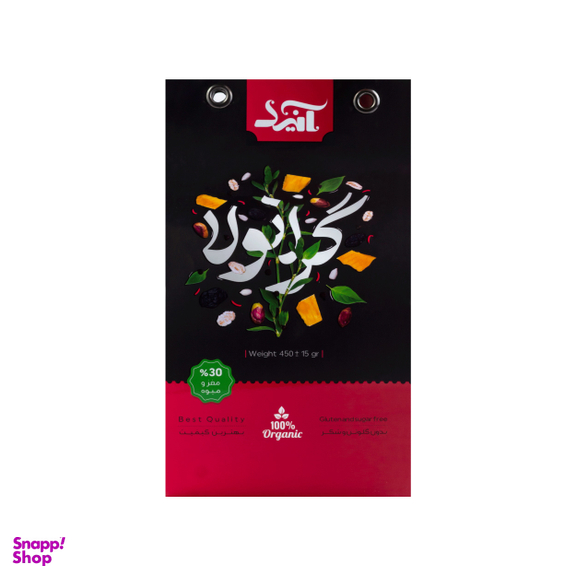 جو دوسرپرک صبحانه آنید با مغز پسته انبه مویز تخمه آفتاب گردان چیپس خرما وزن 450 گرم
