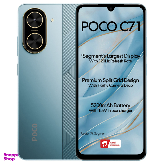گوشی موبایل شیائومی مدل Poco C71 دو سیم کارت ظرفیت 128 گیگابایت رم 4 گیگابایت نسخه گلوبال