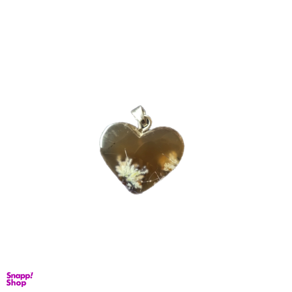 پلاک گردنبند عقیق زنانه طرح قلب کد B19