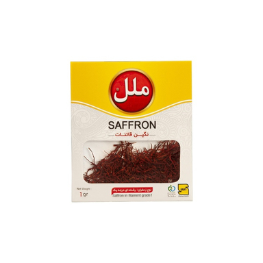 زعفران ملل وزن 1 گرم بسته بندی پاکتی