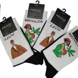 جوراب ساق دار طرح شخصیت‌ های فیلم مدل Mathilda و Leon