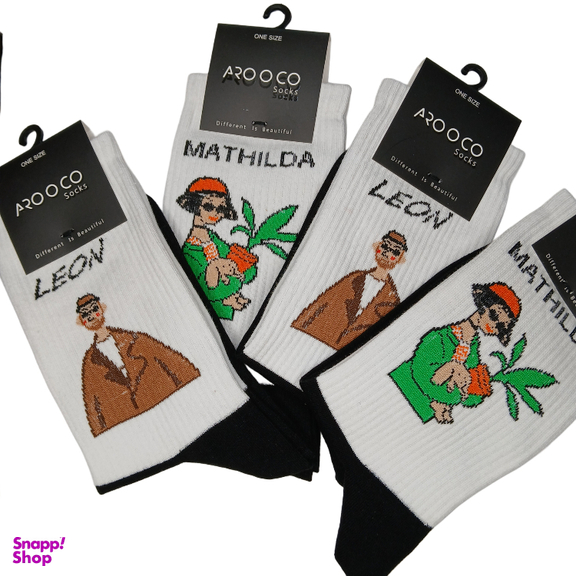 جوراب ساق دار طرح شخصیت‌ های فیلم مدل Mathilda و Leon