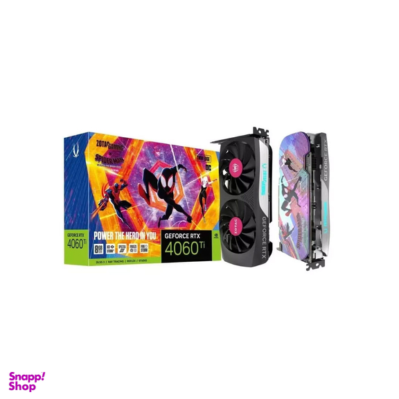 کارت گرافیک زوتک مدل GAMING GeForce RTX 4060 Ti 8GB Twin Edge OC SPIDER-MAN