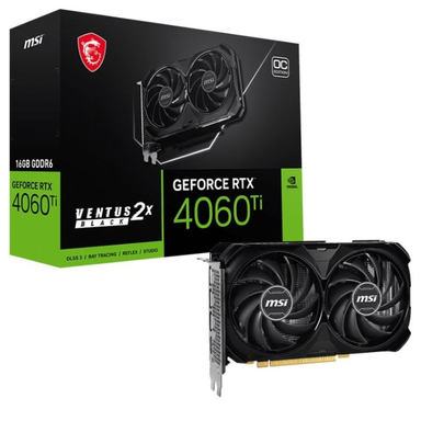 کارت گرافیک ام اس آی مدل Ventus 2X Black GeForce RTX 4060 Ti OC 16GB GDDR6