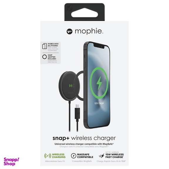 شارژر مغناطیسی موفی مدل Universal Snap+ 15W Wireless Magnetic Charging Pad طول 1 متر