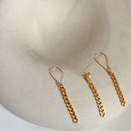 نیم ست طلا 18 عیار زنانه اپال گلد مدل کارتیه زنجیری