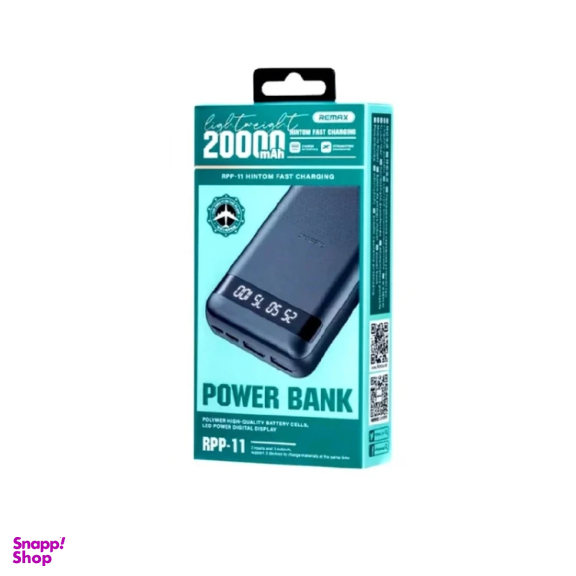 پاوربانک ریمکس rpp-11 ظرفیت 20000 میلی آمپر ساعت